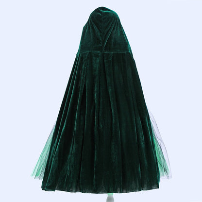 Witch Halloween Green Dress Costume