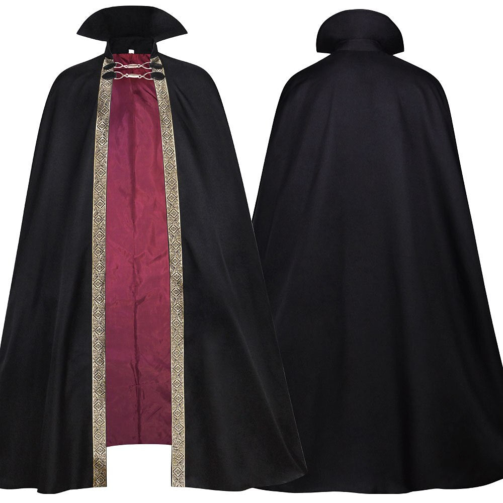 Medieval Cape Cloak with Hat for Masquerade Carnival