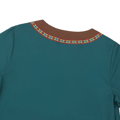 Medieval Vikings Floor Length Dress with Belt