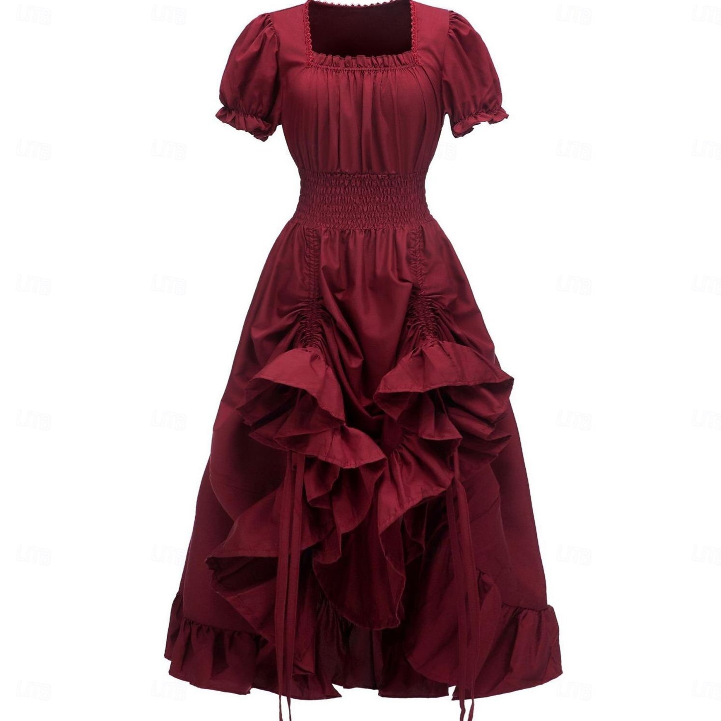 Ruffled Retro Style Women's Medieval Renaissance Dress