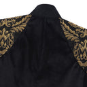 Men's Black & Gold Gothic Victorian Long Coat Costume Set