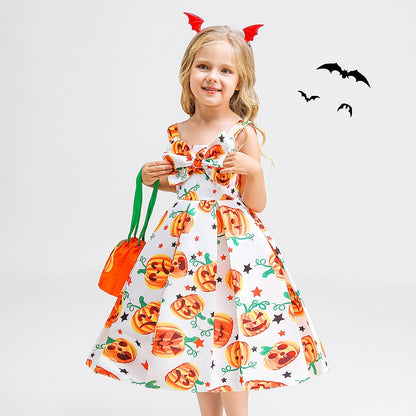 Kids' Witch Pumpkin Dress Costume