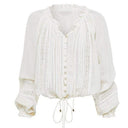 Classic Pleated Bohemian Blouse - Retrorobe