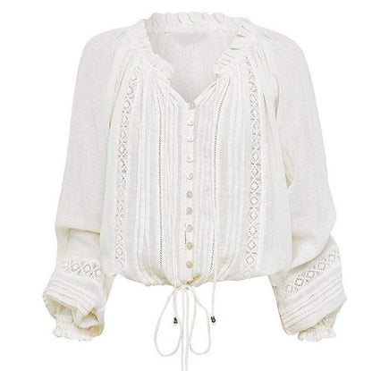 Classic Pleated Bohemian Blouse - Retrorobe