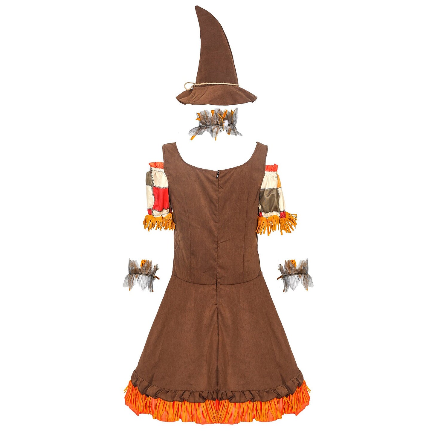 Scarecrow Halloween Costume Dress with Hat