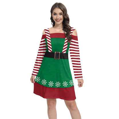 Women's Christmas Elf Costume Set