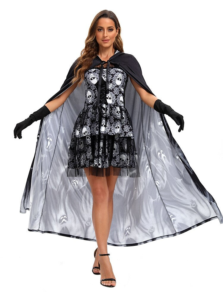 Skeleton Skull Ghost Bride Costume