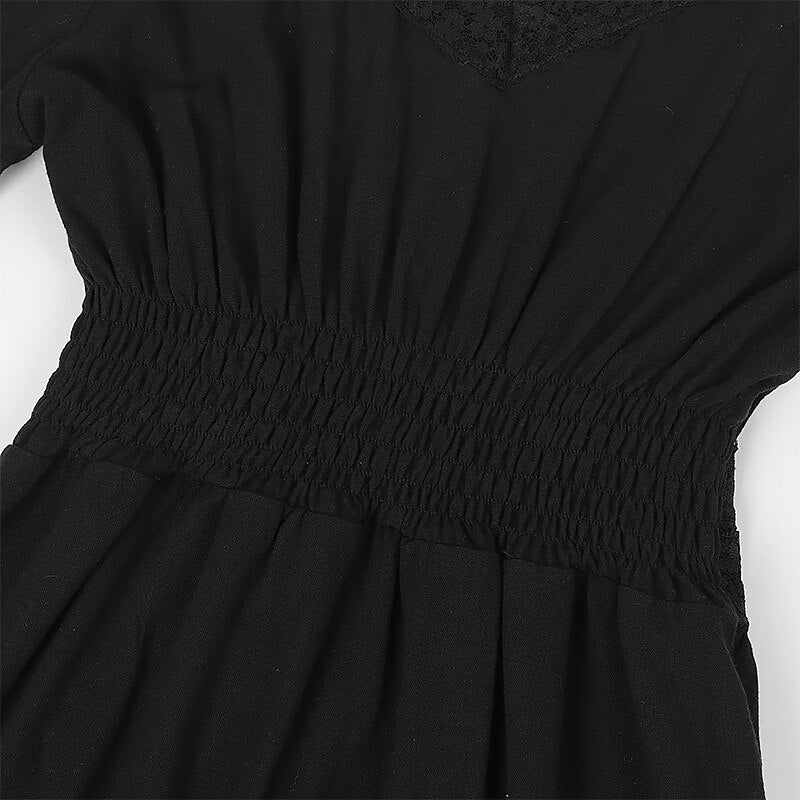 Renaissance Dress Embroidery Bell Sleeves A-Line Dress