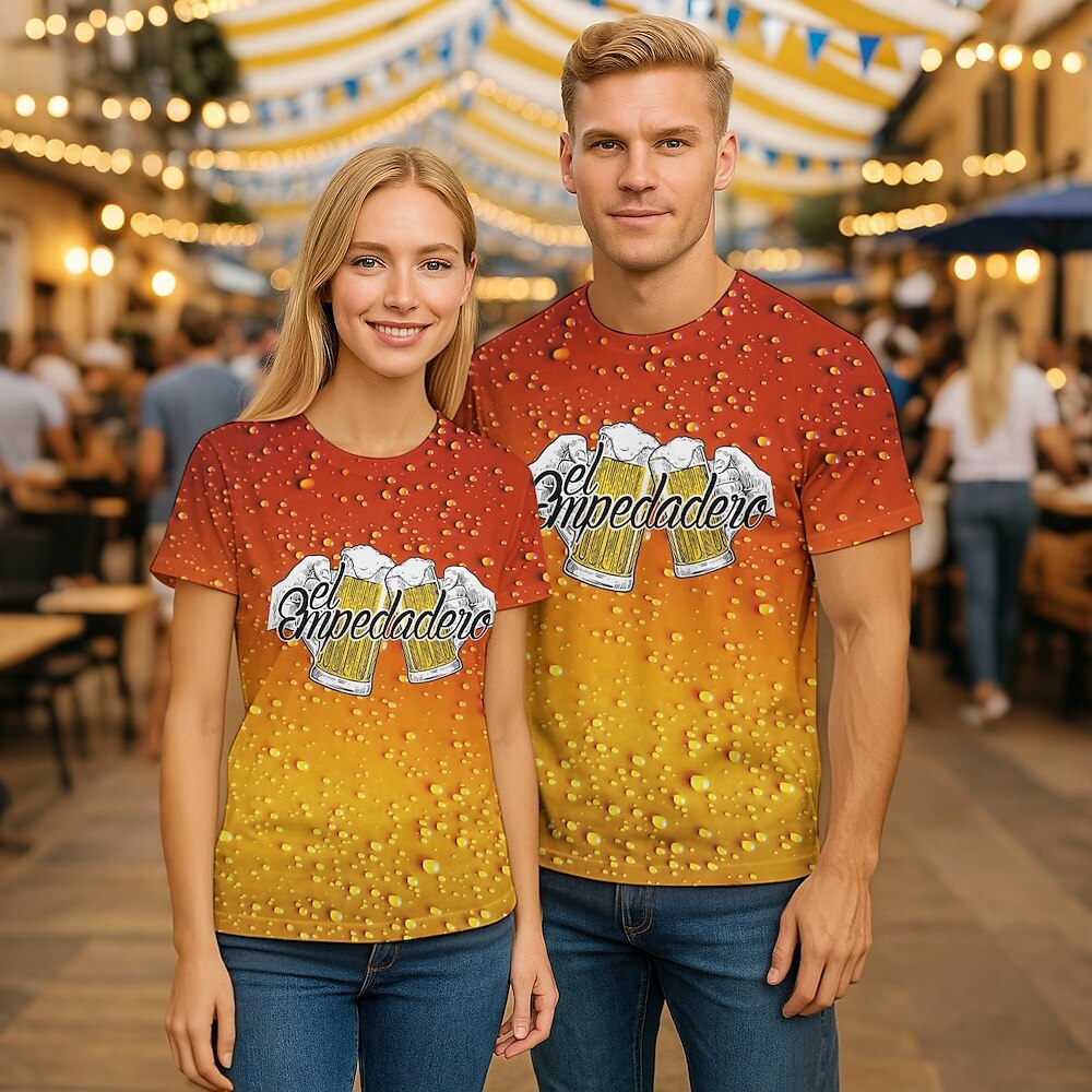 Unisex Oktoberfest It's Beer Time Graphic T-shirt 1pc