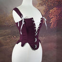 Women's Lace-Up Witch Dress 4-Piece Set