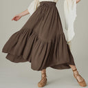 Renaissance High Waist Maxi Skirts with Pockets - Retrorobe