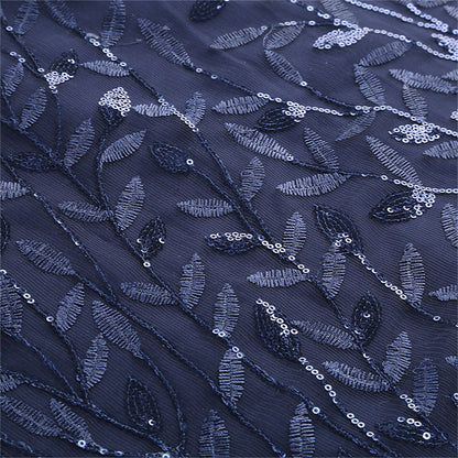 Embroidered Flutter Sleeve Midi Dress