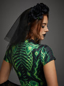 Women's Gothic Floral Veil Halloween Headband