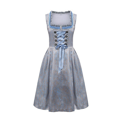 Oktoberfest Dirndl with Lace Trim Apron