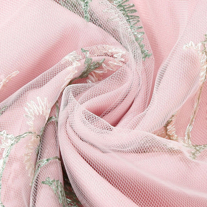 Floral Embroidered Sweetheart Midi Dress