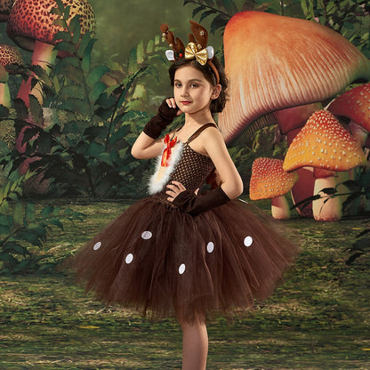 Girls' Reindeer Tutu Dress