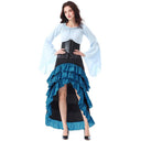 Medieval Pirate Set with Blouse Skirt Waspie Corset Belt