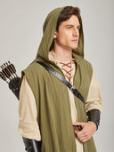 Men's Olive Green Layered Medieval Ranger Costume Set