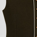Set da uomo composto da gilet tradizionale marrone anni '20 e berretto da newsboy, 2 pezzi