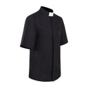 Camisa de sacerdote con cuello de solapa y manga corta