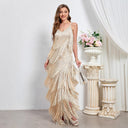 Spaghetti Strap V-Neck Gown