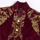 Men's Black & Gold Gothic Victorian Long Coat Costume Set