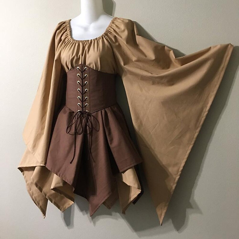 Irish Style Medieval Women's U-Neck Archery Cocktail Dress