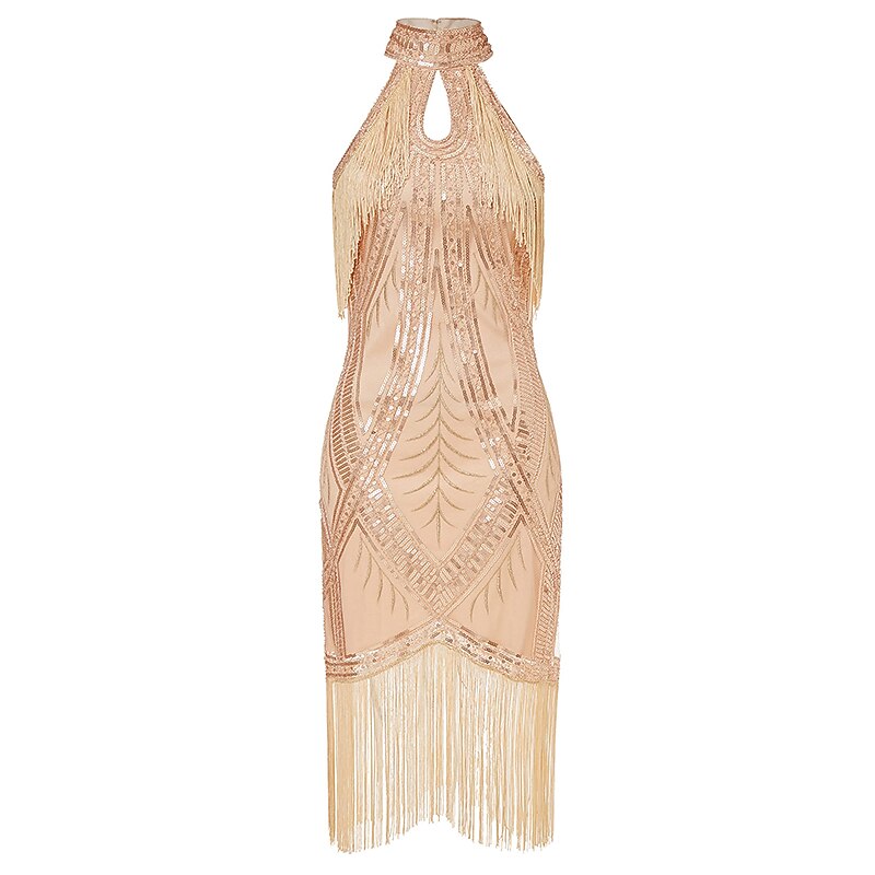 Art Deco Halter Neck Flapper Dress