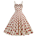 Cream Polka Grace Midi Dress