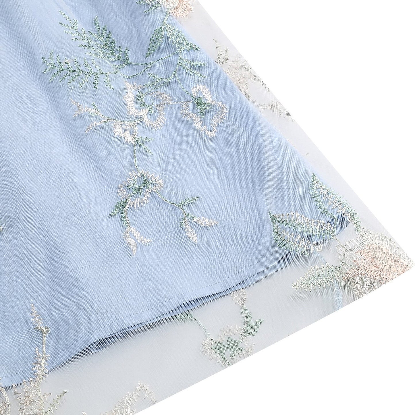 Floral Embroidered Sweetheart Midi Dress