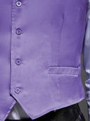 Men's Purple Harlequin Tailcoat 3-Piece Halloween Costume