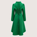 Steampunk High - Low Hem Long Jacket Dress - Retrorobe