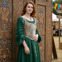 Renaissance Floral Corset Bodice for Cottagecore Outfits