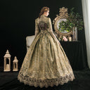 The Marvelous Mrs. Maisel Rococo Medieval Dress Party Costume Masquerade Women's Costume Black Vintage Cosplay Party Masquerade Halloween - Retrorobe