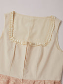 Women’s Oktoberfest Ivory Midi Dirndl Dress with Leopard Bow Apron