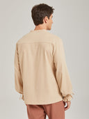 Men's Medieval Linen-Blend Tunic Shirt