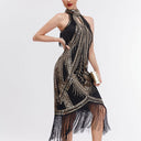 Art Deco Fringe Trim Flapper Dress