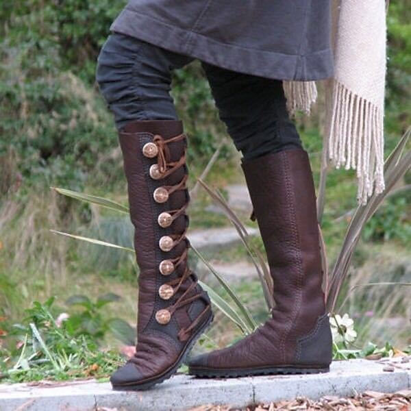 Medieval Side Laced Boots