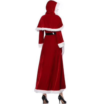 Regal Mrs. Claus Holiday Gown