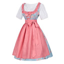 Oktoberfest Pink Floral Dirndl Dress with Apron and Blouse - Retrorobe