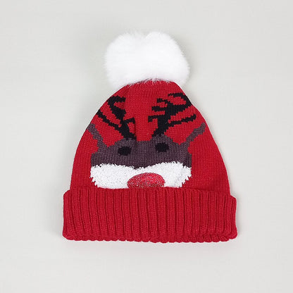 2PCS Christmas Pom Pom Knit Beanie