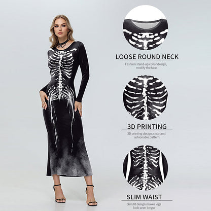 Skull Skeleton Halloween Dress