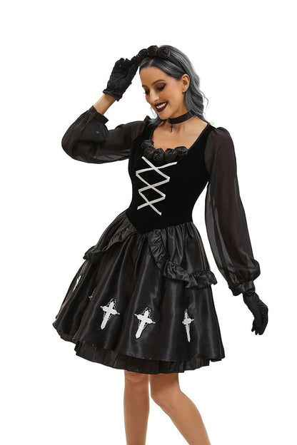 Gothic Lolita Witch Vampire Velvet Cross