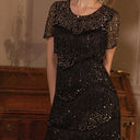 Vestido flapper con flecos de varias capas