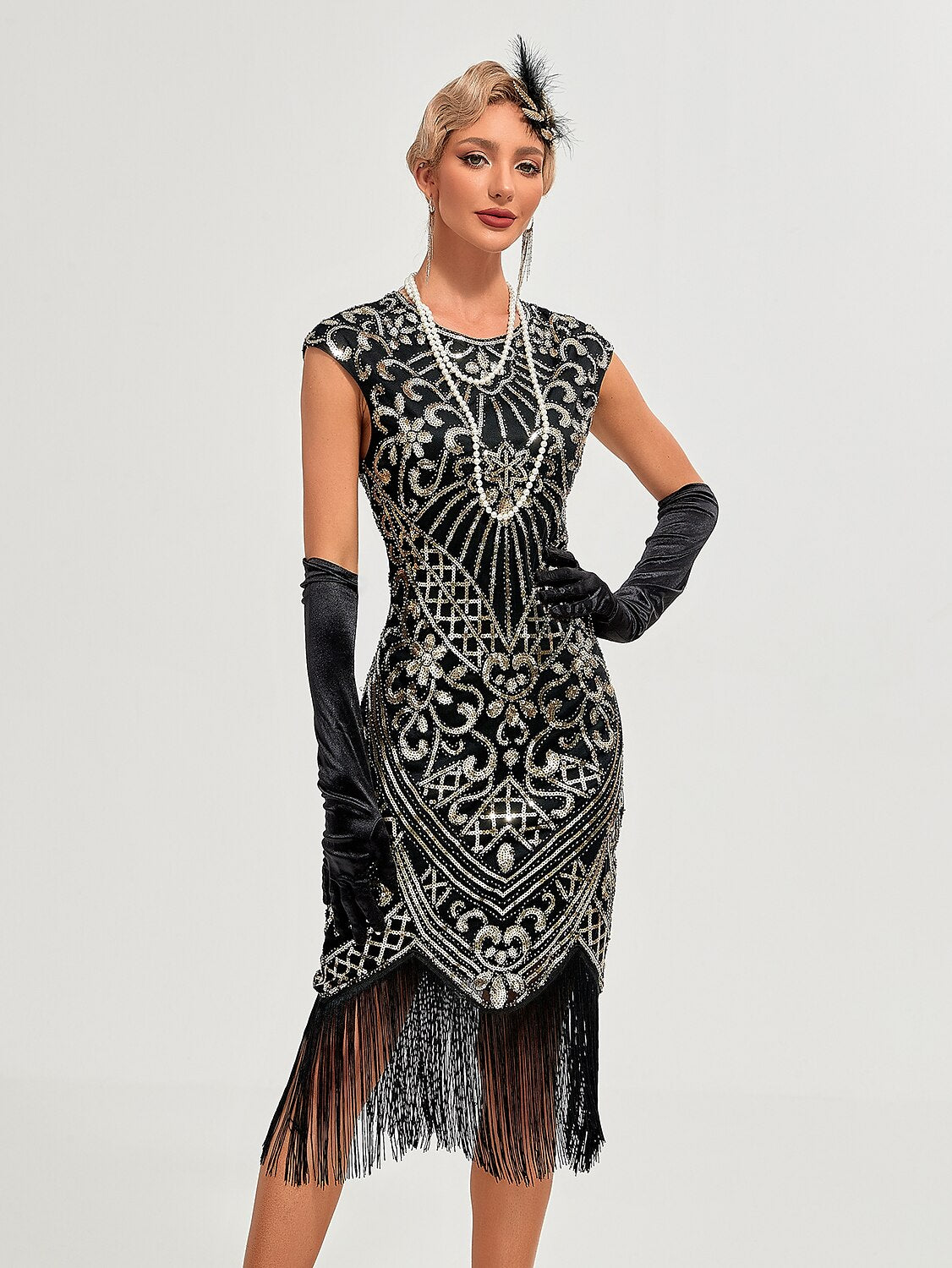 Art Deco Beading Flapper Dress