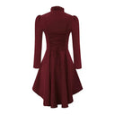 Steampunk High - Low Hem Long Jacket Dress - Retrorobe