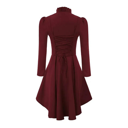 Steampunk High - Low Hem Long Jacket Dress