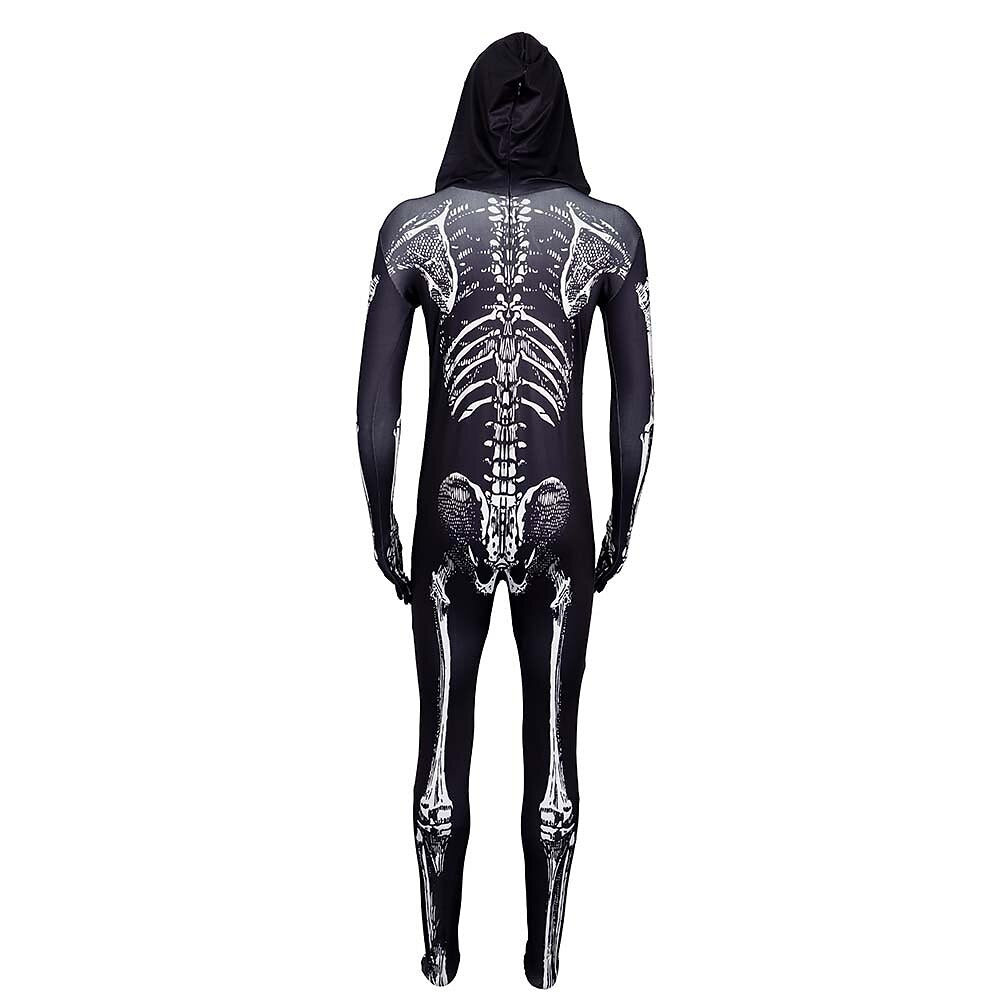 Skeleton Full Body Hooded Jumpsuit