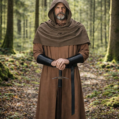 Medieval Knight RangerShawls Tunic Set with Belt Arm Bracer