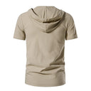 Pirate Style Short Sleeve Hooded Shirts - Retrorobe
